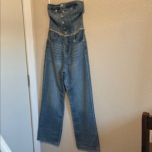 Forever 21 Blue Denim Overalls